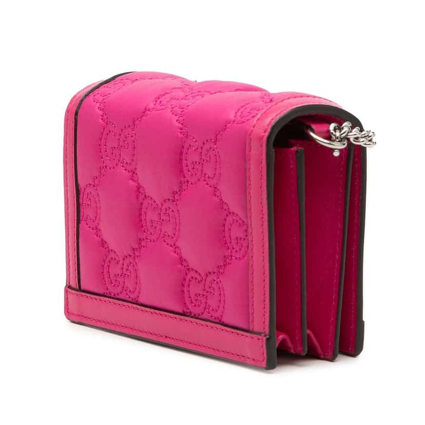 Gucci Mini GG Embossed Leather Satchel Pink Leather Very good condition - Back View