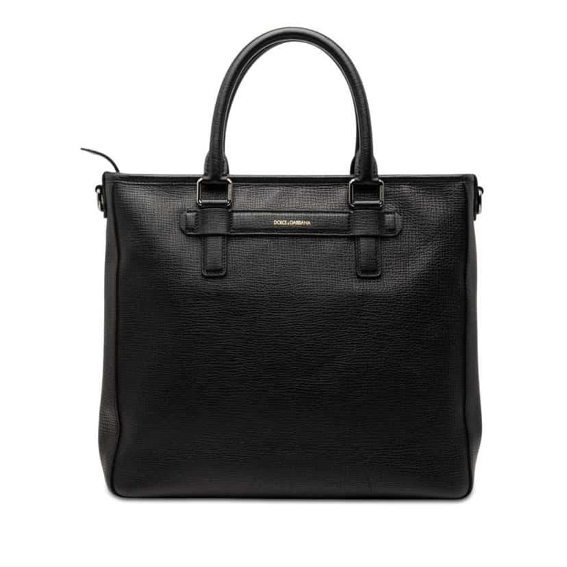 Dolce & Gabbana Leather Dauphine Satchel Black Leather Very good condition - Front View