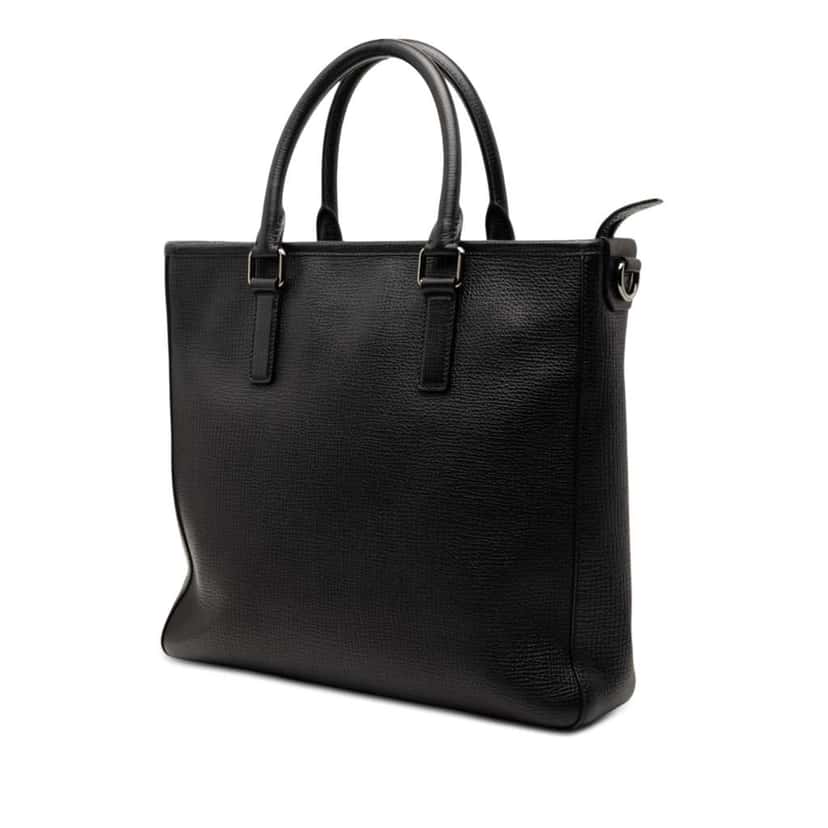 Dolce & Gabbana Leather Dauphine Satchel Black Leather Very good condition - Back View