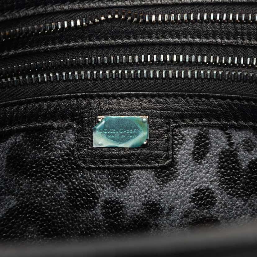 Dolce & Gabbana Leather Dauphine Satchel Black Leather Very good condition - Box View