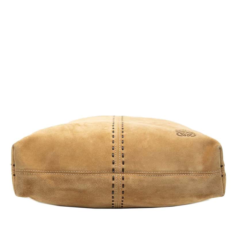 Loewe Suede Anagram Shoulder Bag Brown Leather Very good condition - Inside View