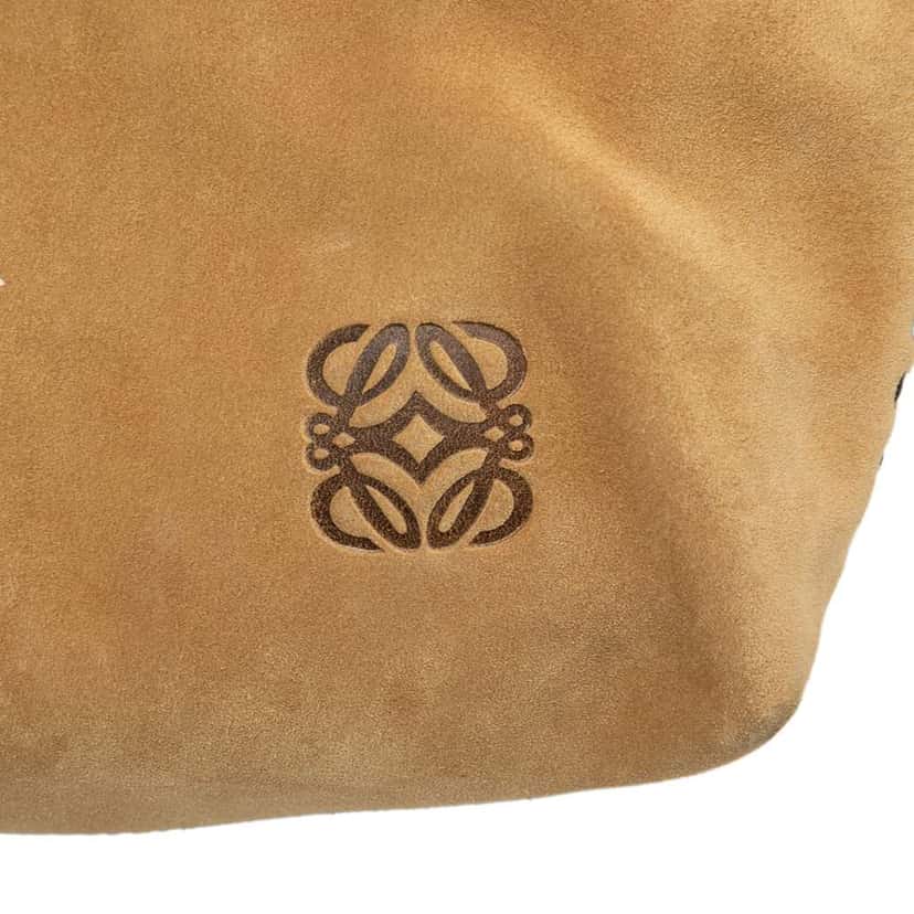 Loewe Suede Anagram Shoulder Bag Brown Leather Very good condition - Box View