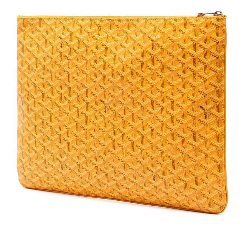 Goyard Goyardine Senat GM Yellow Canvas Very good condition - Back View