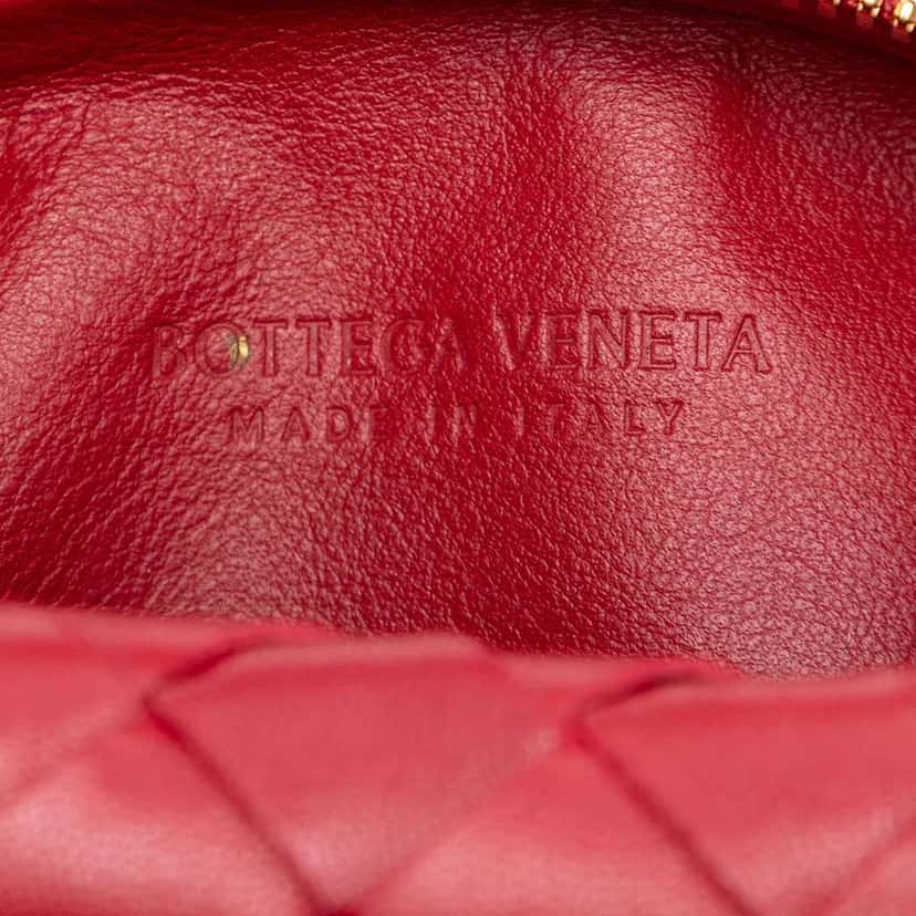 Bottega Veneta Mini Nappa Intrecciato Jodie Red Leather Very good condition - Box View
