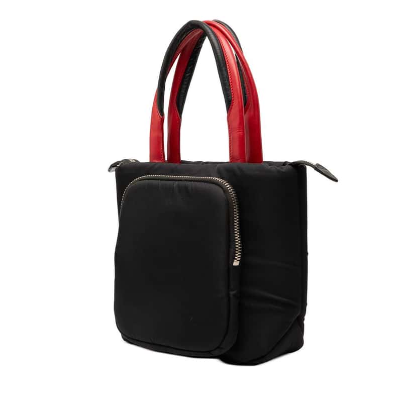 Prada Small Tessuto Pocket Top Handle Cargo Bag Black Very good condition - Back View