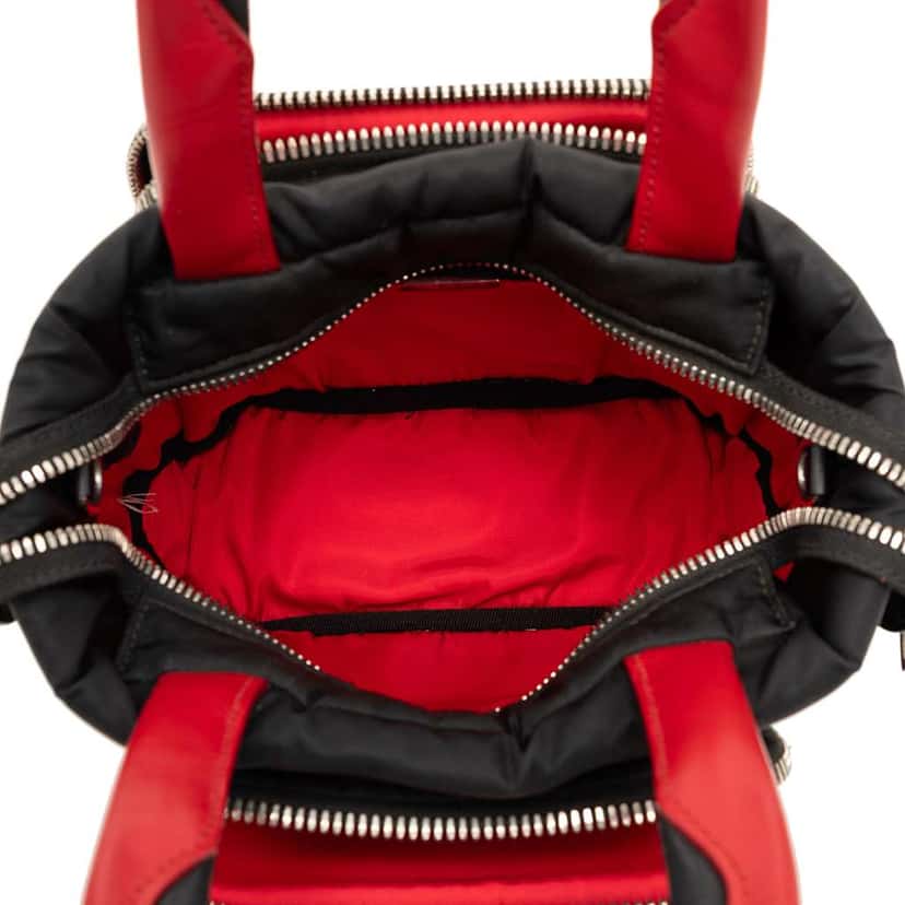 Prada Small Tessuto Pocket Top Handle Cargo Bag Black Very good condition - Model View