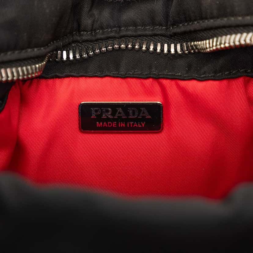 Prada Small Tessuto Pocket Top Handle Cargo Bag Black Very good condition - Box View