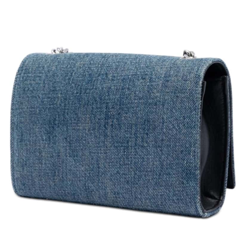 Saint Laurent Small Denim Monogram Kate Crossbody Blue Denim Very good condition - Back View