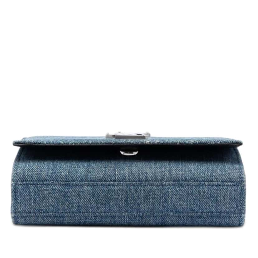 Saint Laurent Small Denim Monogram Kate Crossbody Blue Denim Very good condition - Inside View