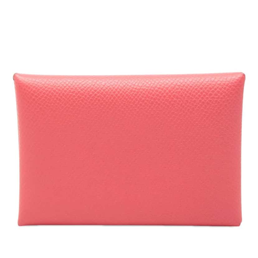Hermès Epsom Calvi Duo Wallet Pink Leather Very good condition - Front View
