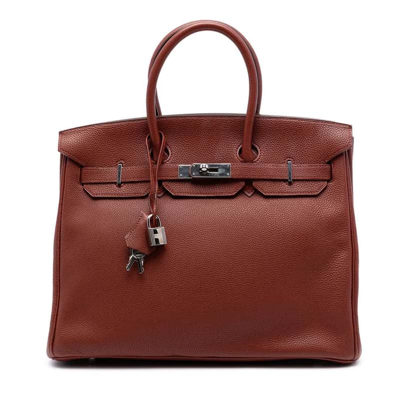 Hermès Togo Birkin Retourne 35 Red Leather Very good condition - Front View