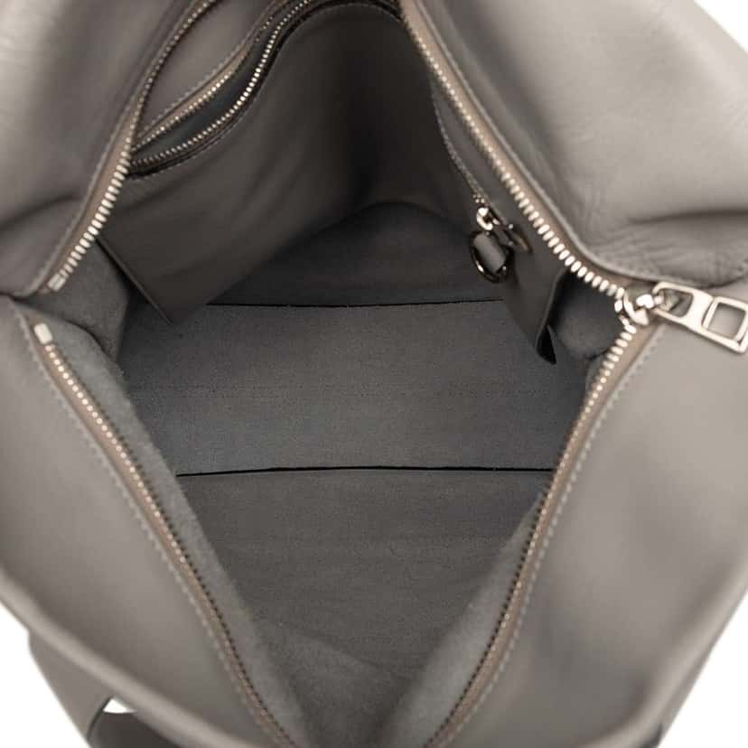 Loewe Leather Anagram Shopper Tote Grey Leather Very good condition - Model View