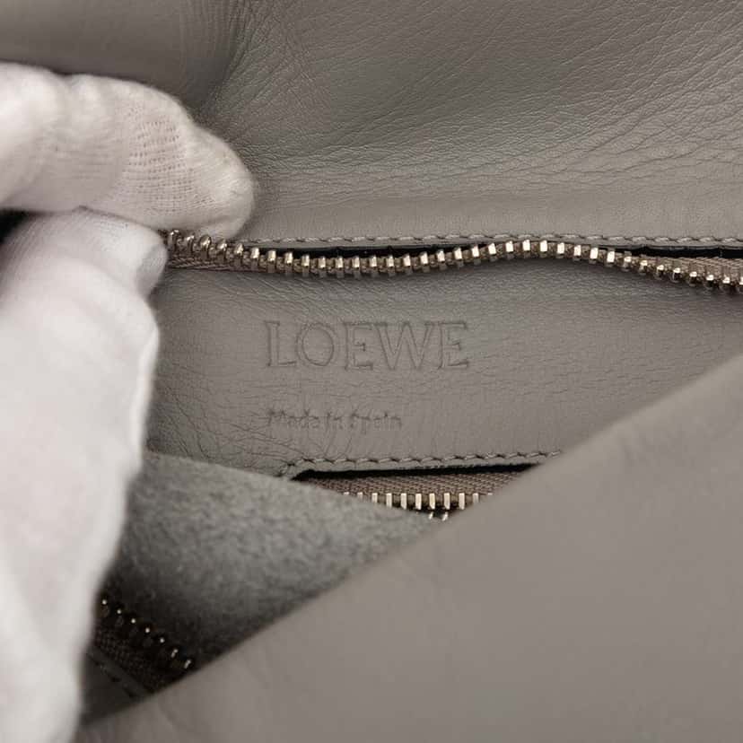 Loewe Leather Anagram Shopper Tote Grey Leather Very good condition - Box View