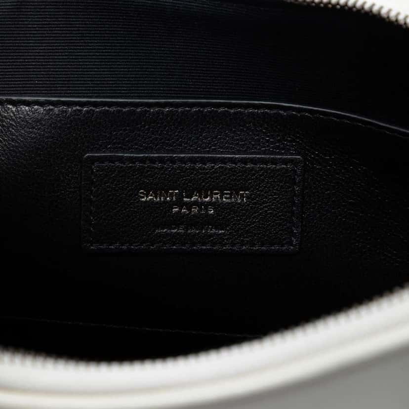 Saint Laurent Leather Monogram Heart Tassel Crossbody White Leather Very good condition - Box View