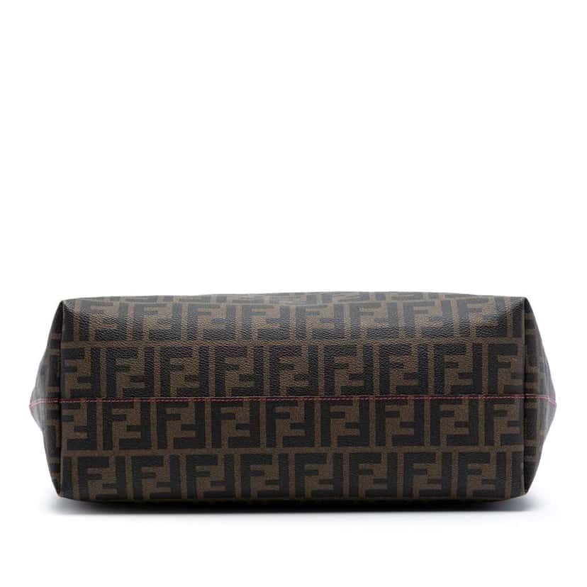 Fendi Medium Ombre Zucca Spalmati Roll Tote Red Canvas Very good condition - Inside View