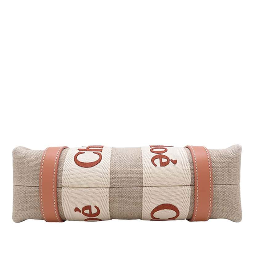 Chloé Small Canvas Woody Tote Beige Canvas Very good condition - Model View