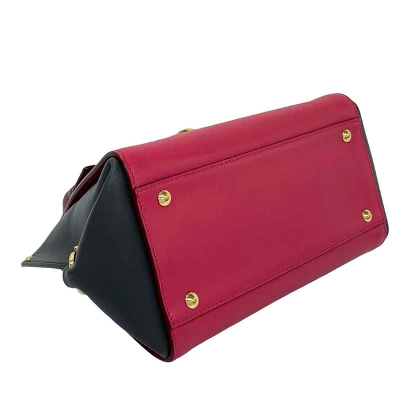 Salvatore Ferragamo Small Tricolor Leather Gancini Sofia Satchel Pink Leather Very good condition - Inside View