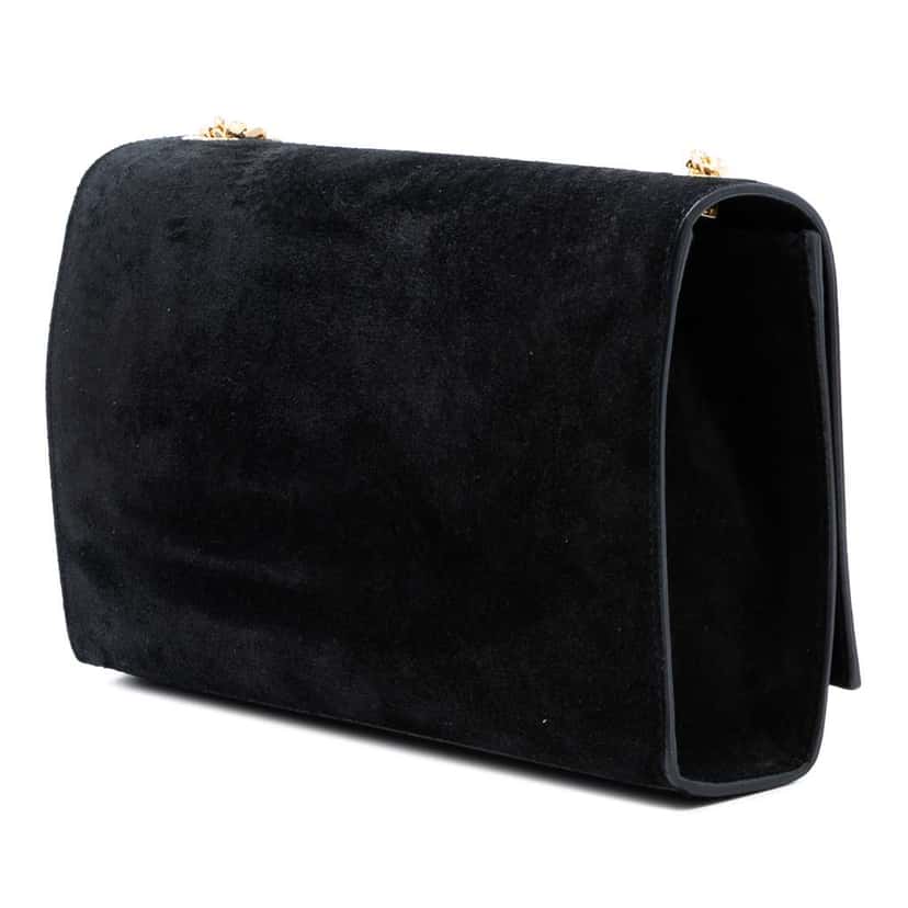 Saint Laurent Medium Suede Monogram Kate Tassel Crossbody Black Leather Very good condition - Back View