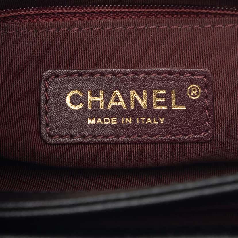 Chanel CC Stitched Caviar and Suede Lady Coco Flap Black Leather Very good condition - Box View