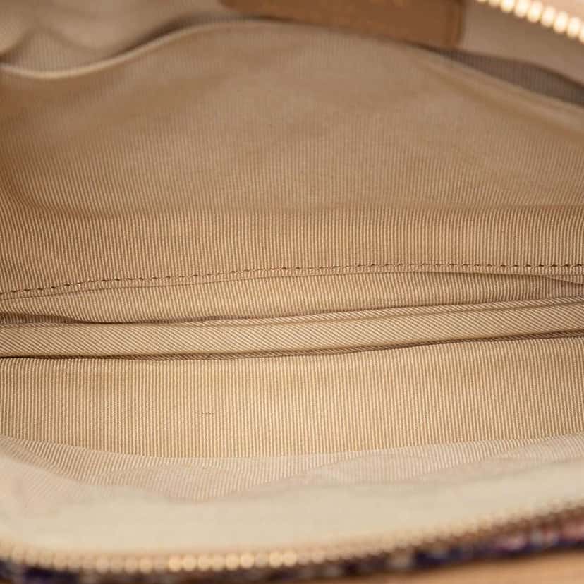 Chanel Quilted Lambskin and Tweed Double Case with Chain Brown Leather Very good condition - Model View