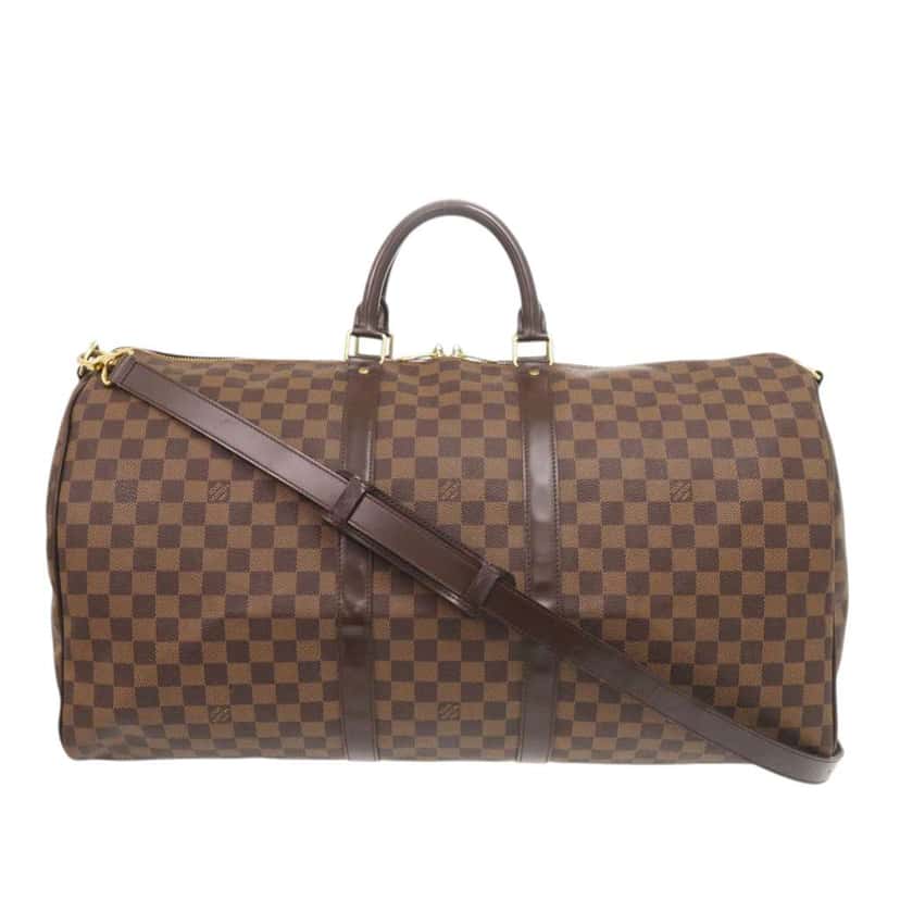 Louis Vuitton Damier Ebene Keepall Bandouliere 55 Brown Very good condition - Front View