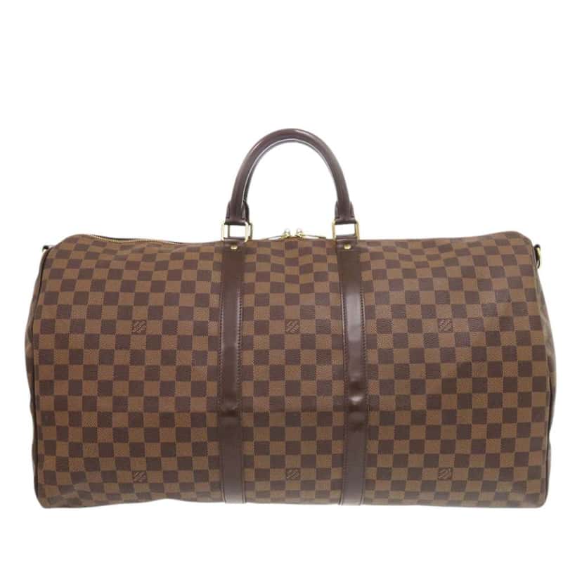 Louis Vuitton Damier Ebene Keepall Bandouliere 55 Brown Very good condition - Back View