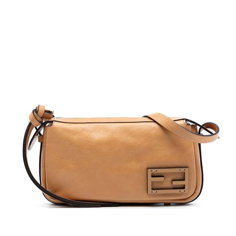 Fendi Mini Calfskin Simply Shoulder Bag Brown Leather Very good condition - Front View