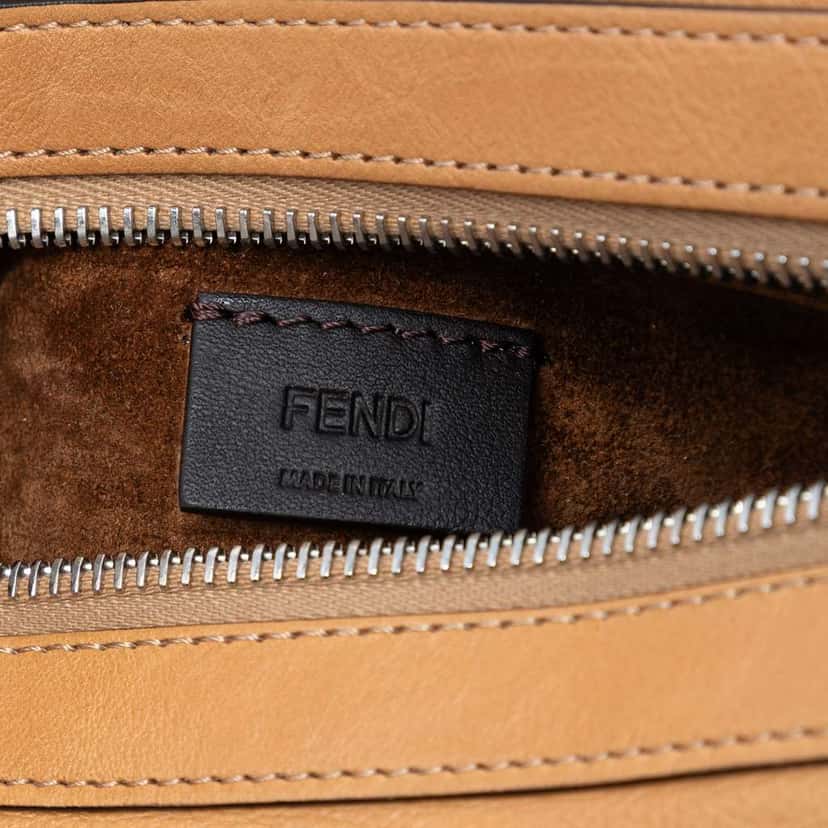 Fendi Mini Calfskin Simply Shoulder Bag Brown Leather Very good condition - Box View