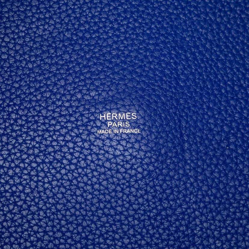 Hermès Clemence Picotin Lock 26 Blue Leather Very good condition - Box View