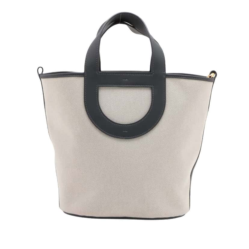 Hermès Toile and Swift In the Loop 23 Beige Canvas Very good condition - Front View