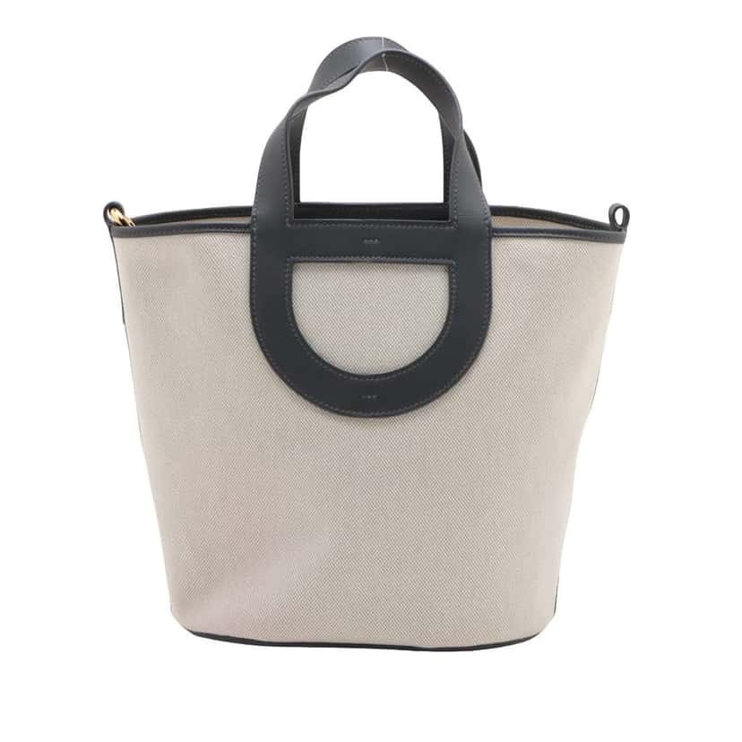 Hermès Toile and Swift In the Loop 23 Beige Canvas Very good condition - Back View