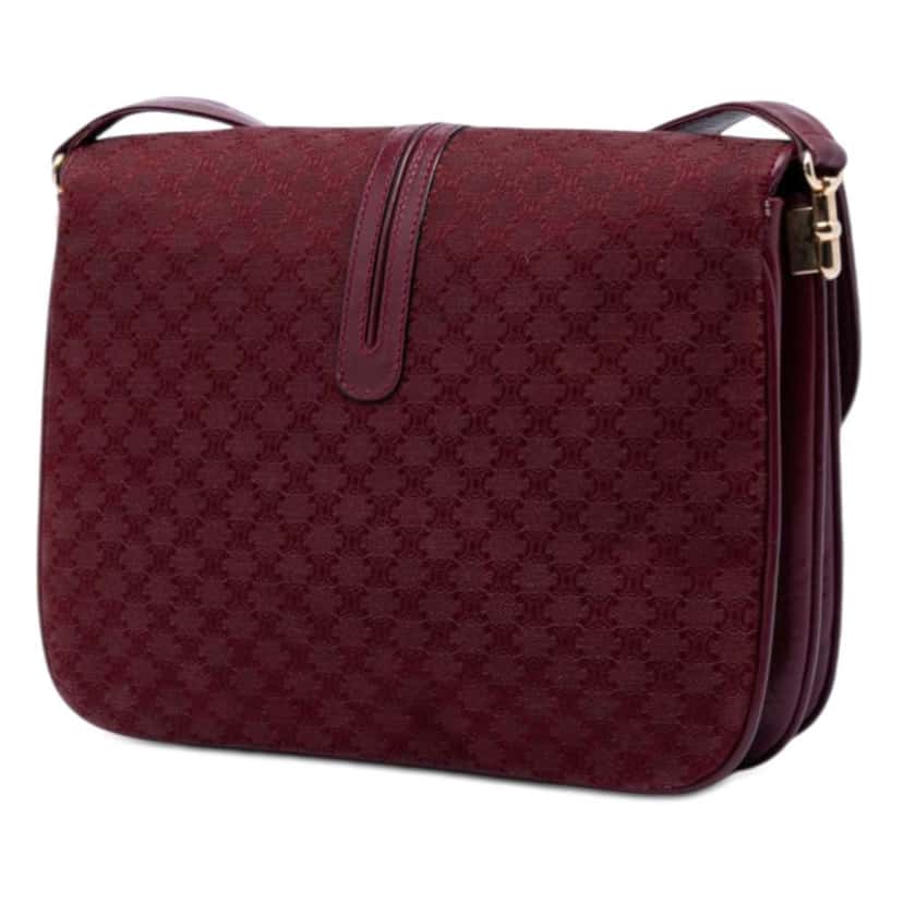 Celine Macadam Coated Canvas Crossbody Red Canvas Very good condition - Back View