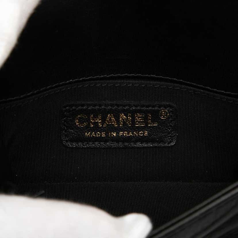 Chanel Mini Quilted Lambskin Boy Flap Black Leather Very good condition - Box View