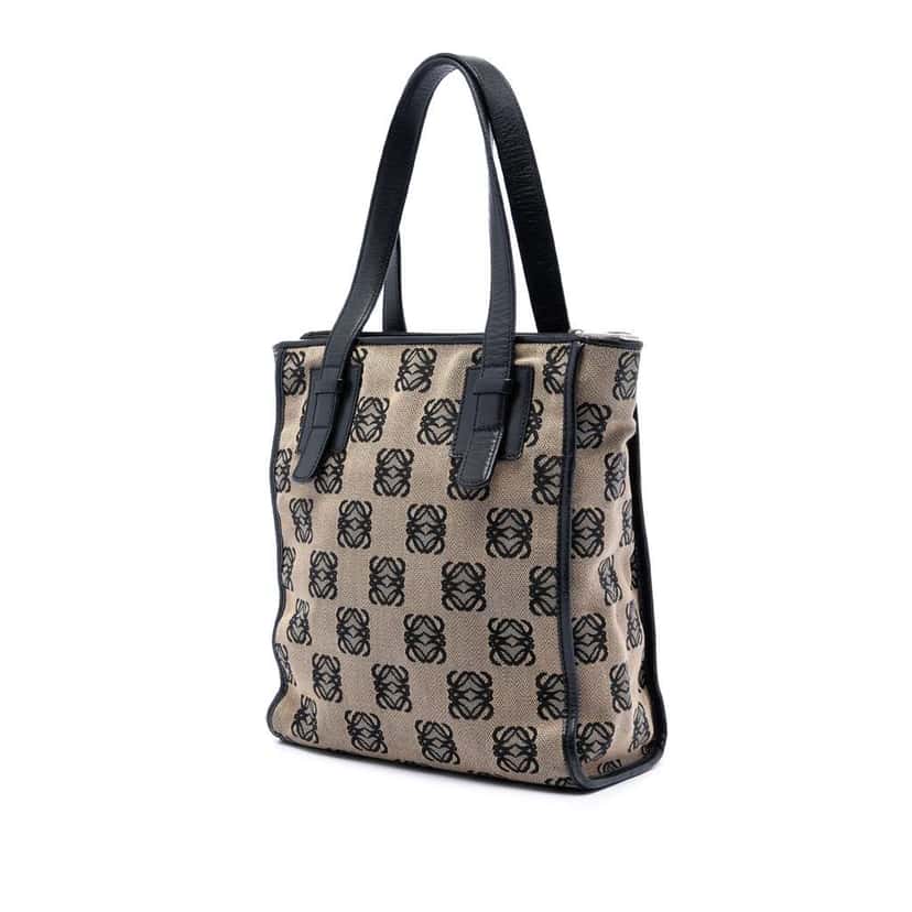 Loewe Anagram Canvas Tote Beige Canvas Good condition - Back View