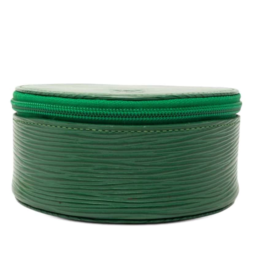 Louis Vuitton Epi Ecrin Bijoux Travel Jewelry Case Green Leather Very good condition - Inside View