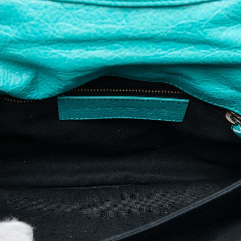 Balenciaga Lambskin Motocross Classic Envelope Crossbody Blue Leather Very good condition - Model View