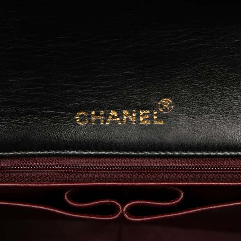 Chanel CC Quilted Lambskin Full Flap Black Leather Very good condition - Box View