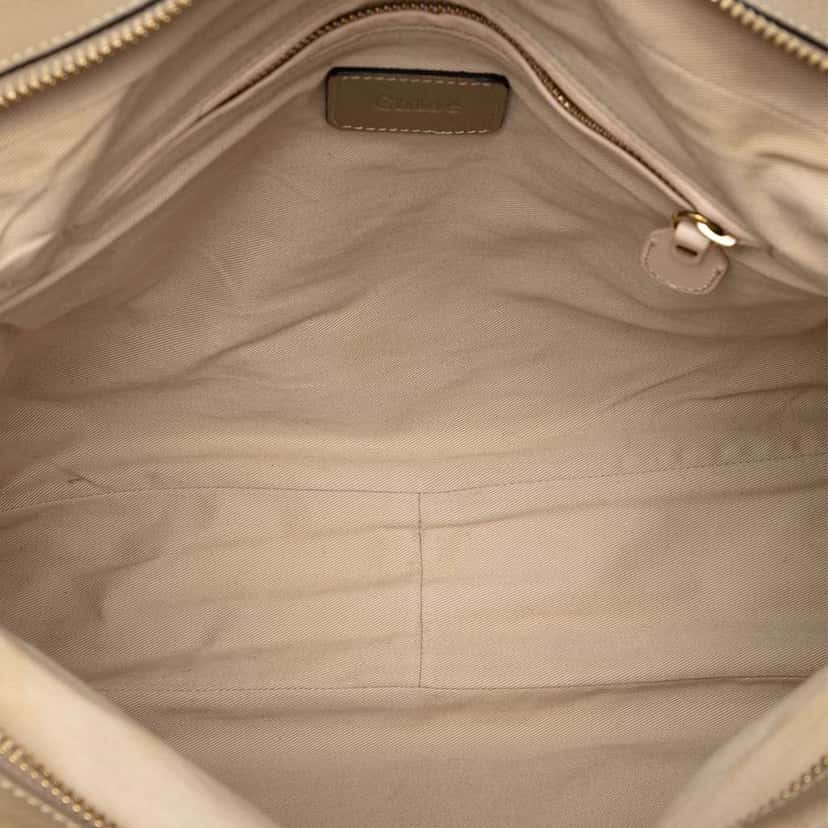 Chloé Large Leather Paraty Satchel Brown Leather Very good condition - Model View