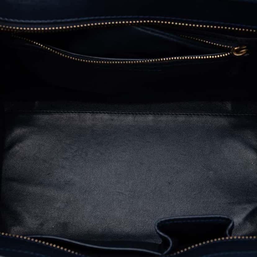 Celine Mini Tricolor Suede and Calfskin Luggage Tote Brown Leather Very good condition - Model View