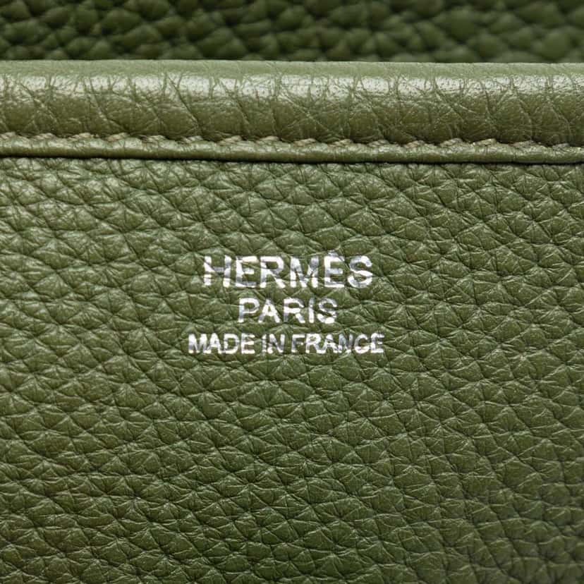 Hermès Clemence Evelyne I 29 Green Leather Very good condition - Box View