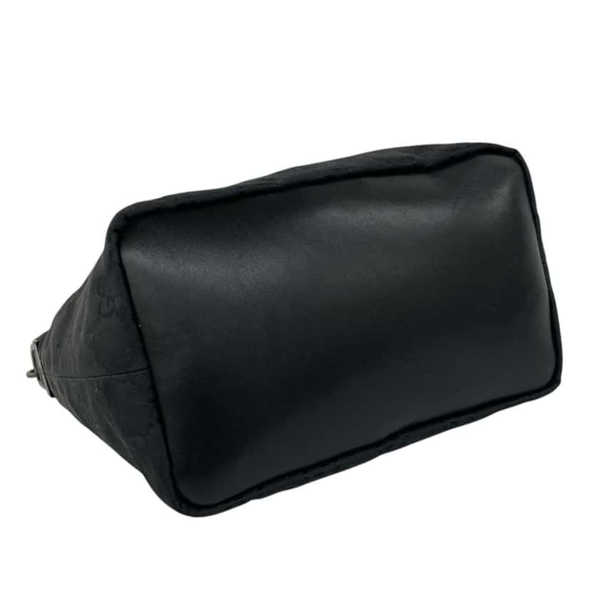 Gucci GG Nylon Bamboo Shoulder Bag Black Very good condition - Box View