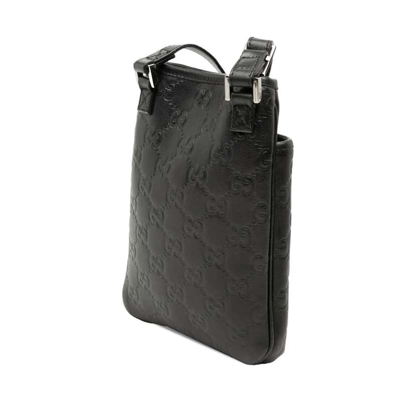 Gucci Guccissima Crossbody Black Leather Very good condition - Back View