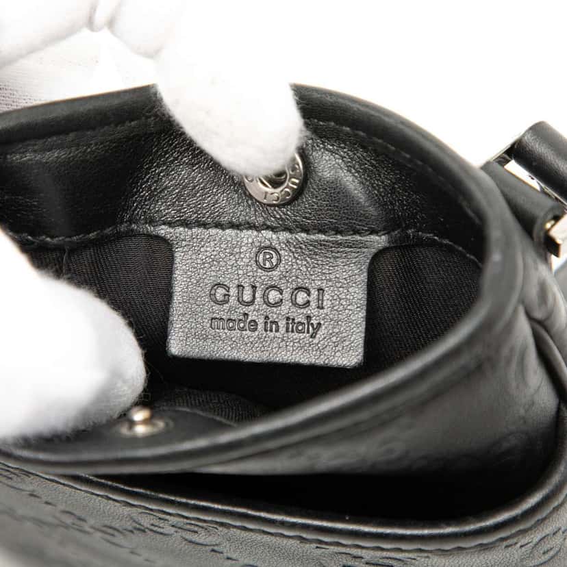Gucci Guccissima Crossbody Black Leather Very good condition - Box View