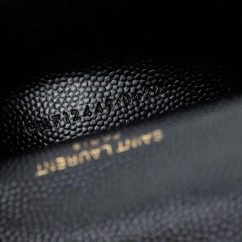 Saint Laurent Grain de Poudre Monogram Kate Tassel Airpods Bag Black Leather Very good condition - Box View