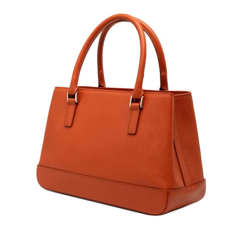 Burberry Leather Top Handle Tote Orange Leather Very good condition - Back View