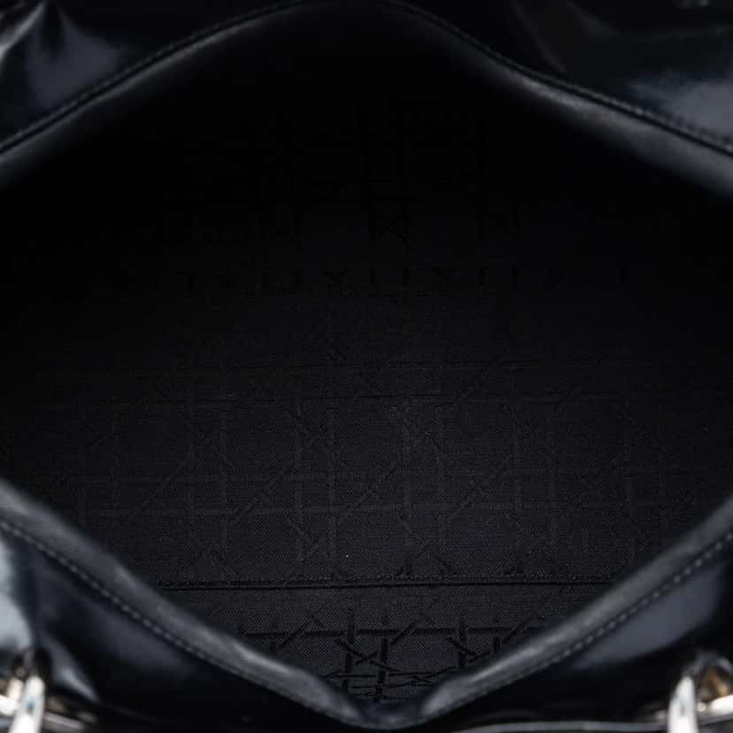 Dior Large Canvas Lady Dior Black Canvas Very good condition - Model View