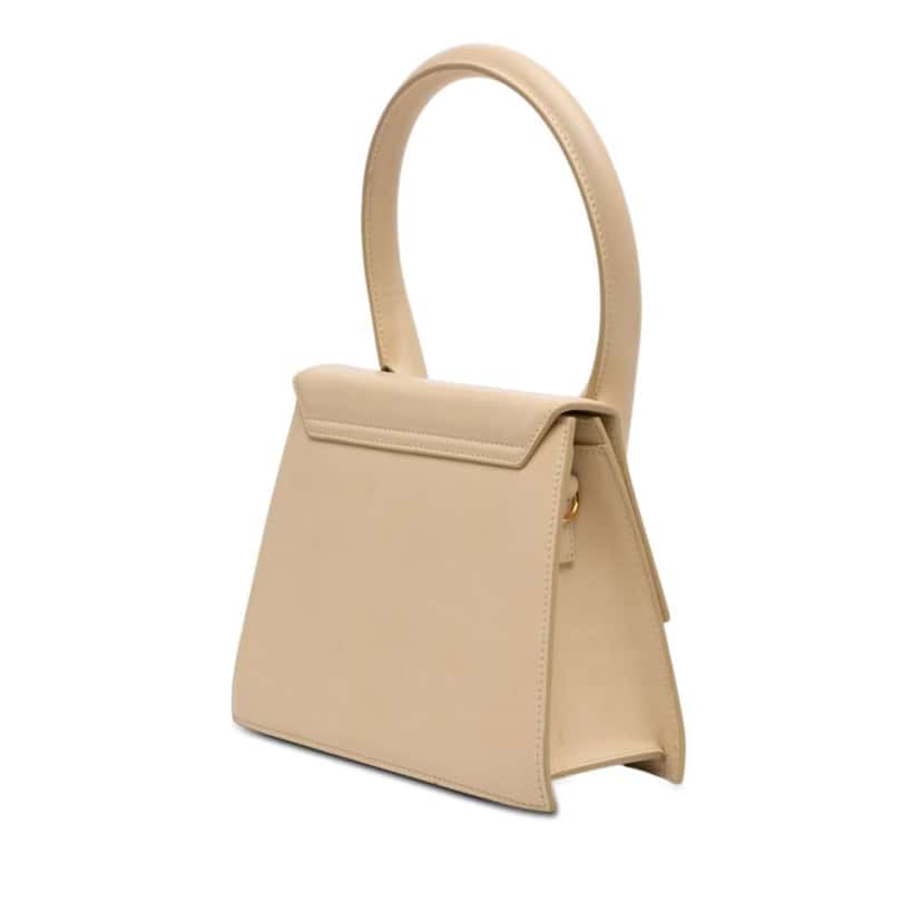 Jacquemus Smooth Calfskin Le Grand Chiquito Beige Leather Very good condition - Back View