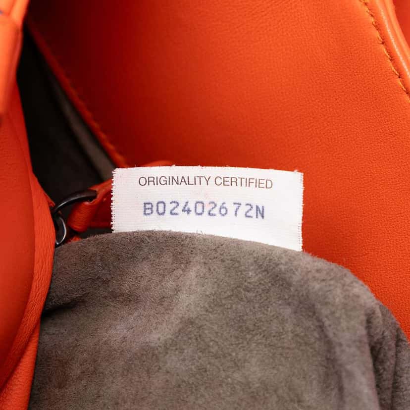 Bottega Veneta Nappa Intrecciato Milano Tote Orange Leather Very good condition - Box View