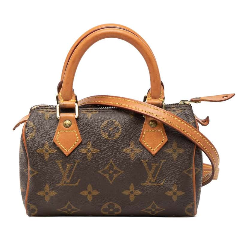 Louis Vuitton Monogram Nano Speedy Bandouliere Brown Very good condition - Front View