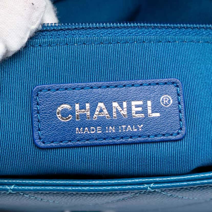 Chanel Medium Caviar My Everything Flap Blue Leather Very good condition - Box View